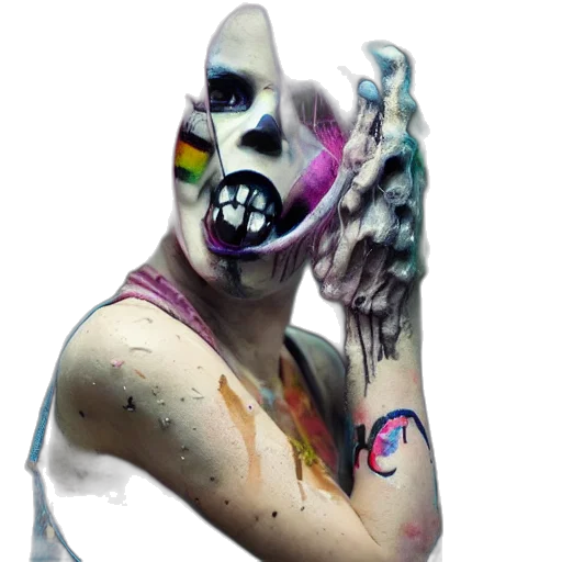 mask, face, creature, staff, concept art, photorealistic, fantasy art, 3d render transparent PNG cut-out