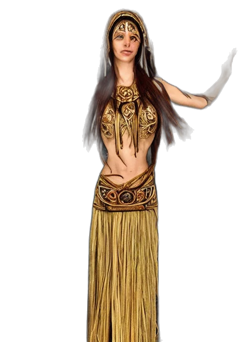 jewelry, staff, dress, fantasy art transparent PNG cut-out