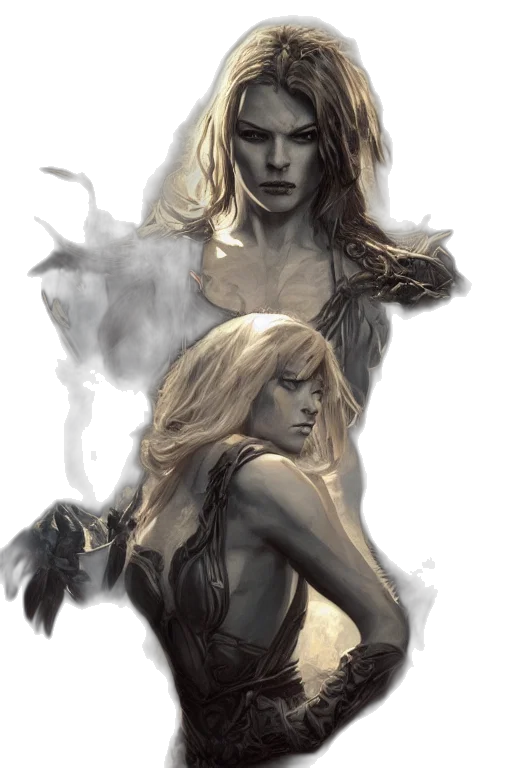 fantasy art, concept art, comic book art, watercolor, fire, dark, monochrome, earth tones transparent PNG cut-out