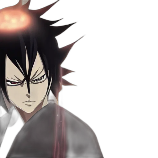 anime, concept art, fantasy art, 3d render, fire, portrait, bleach, kuchiki transparent PNG cut-out