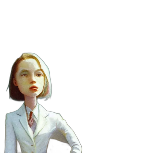 robot, jacket, staff, dress, concept art, comic book art, 3d render, pixel art transparent PNG cut-out