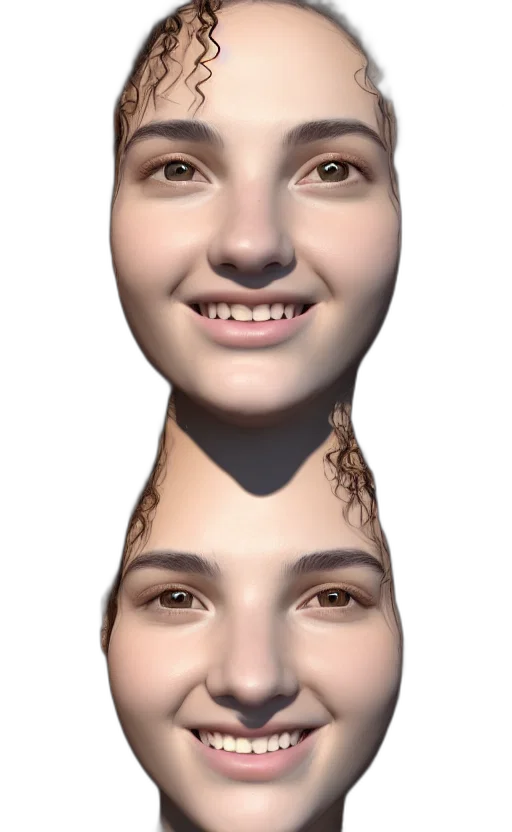 face, mask, hair, crown transparent PNG cut-out