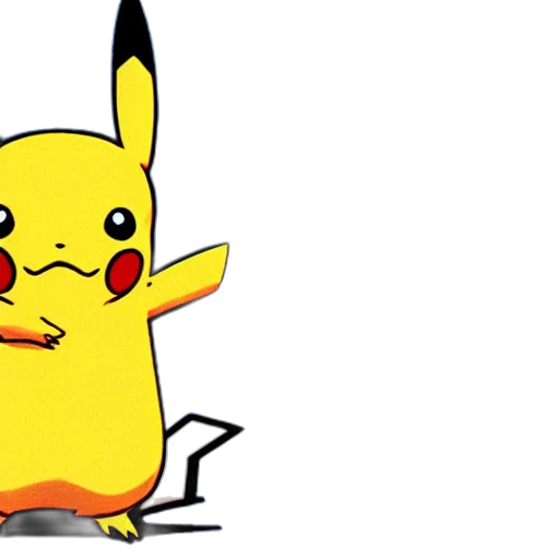 animal, concept art, 3d render, pixel art, cartoon, pikachu transparent PNG cut-out