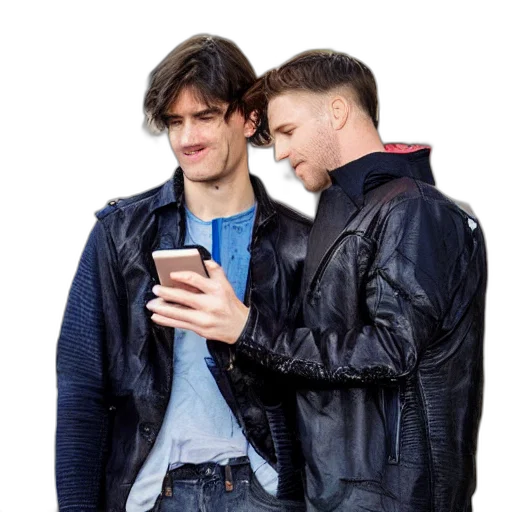 jacket, hair, face transparent PNG cut-out