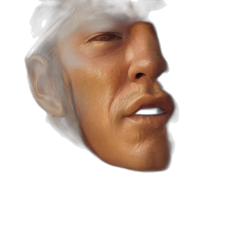 face, mask, hair, creature, photorealistic, 3d render, concept art, fantasy art transparent PNG cut-out