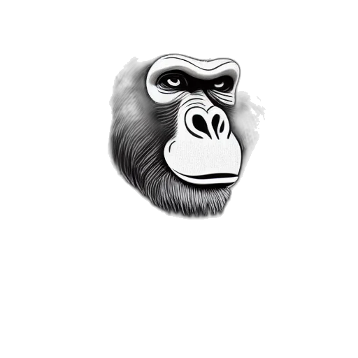 animal, creature, face, photorealistic, pencil sketch, 3d render, cartoon, monochrome transparent PNG cut-out