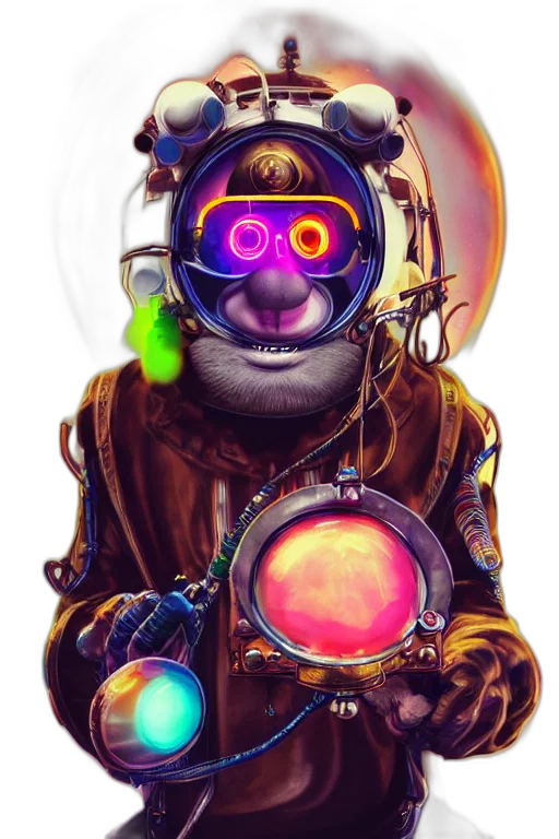 mask, robot, staff, creature transparent PNG cut-out