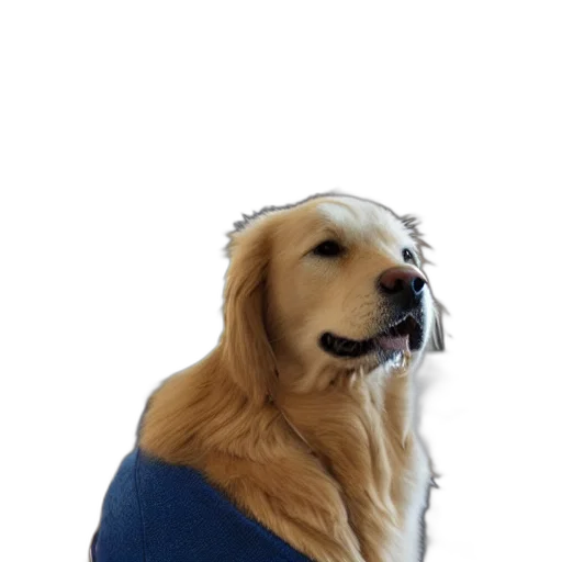 animal, hat, jacket, dress, blue, newton, golden, retriever transparent PNG cut-out