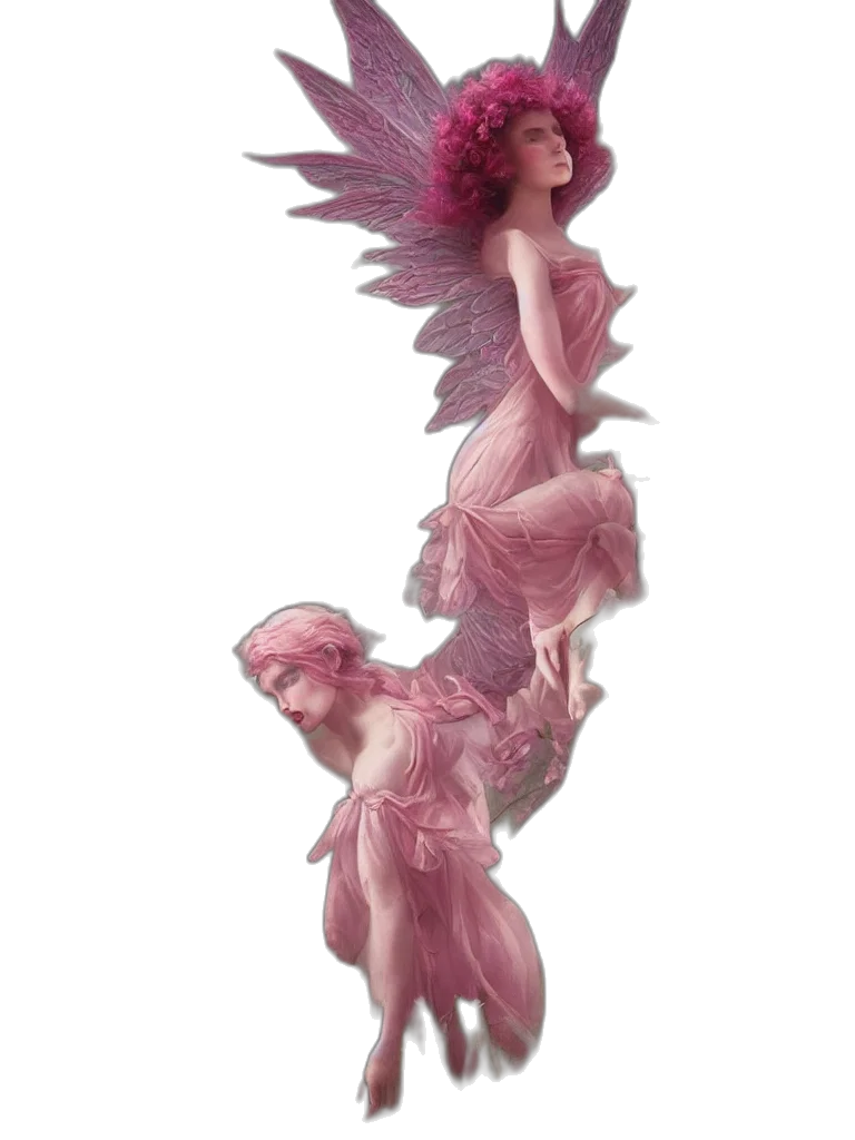 creature, dress, hair, dragon, concept art, fantasy art, 3d render, watercolor transparent PNG cut-out