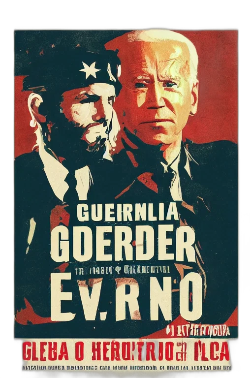 comic book art, guerrillero, heroico, president, joe, biden, portrays, che transparent PNG cut-out