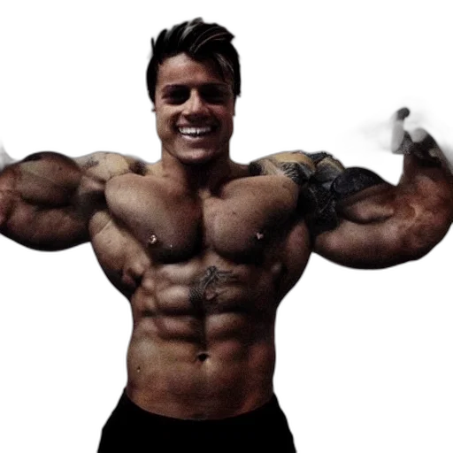 photorealistic, 3d render, zyzz transparent PNG cut-out