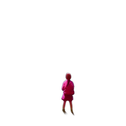 dress, robot, umbrella, jacket, 3d render, pixel art, concept art, vaporwave transparent PNG cut-out