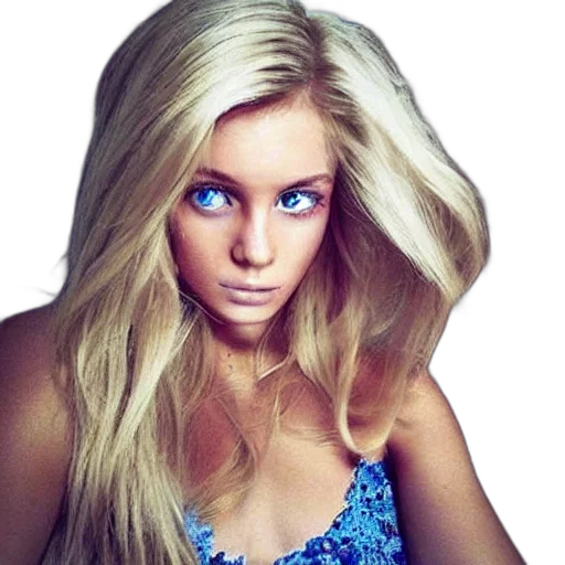 hair, face, dress, photorealistic transparent PNG cut-out
