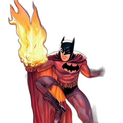 comic book art, concept art, fire, red transparent PNG cut-out