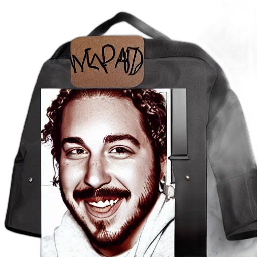 jacket, face, concept art, vaporwave transparent PNG cut-out