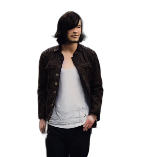 jacket, hair, staff, creature, 3d render, photorealistic, concept art, cartoon transparent PNG cut-out
