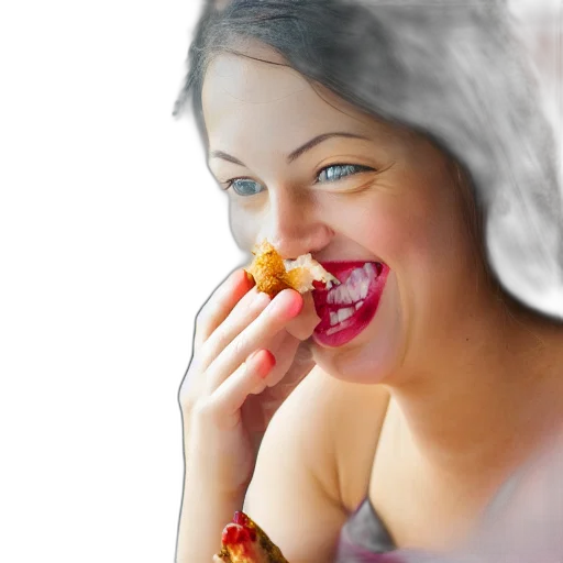 food, jewelry, face, creature transparent PNG cut-out