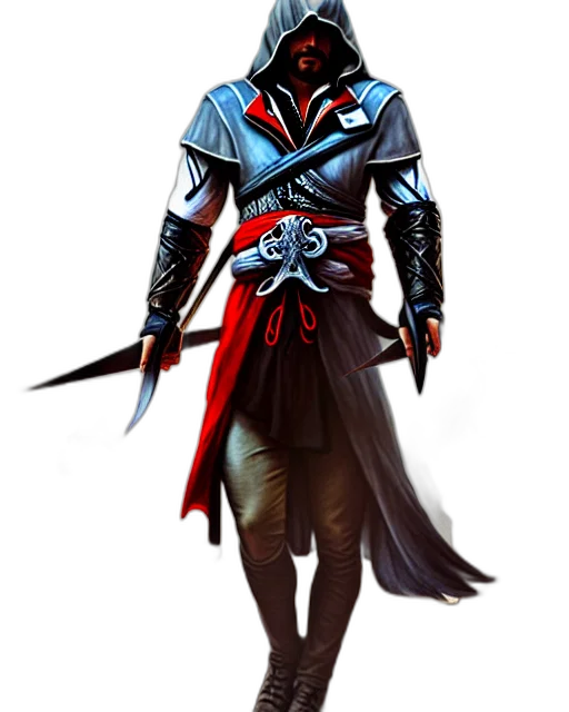 sword, staff, jacket, weapon, concept art, fantasy art, 3d render, photorealistic transparent PNG cut-out