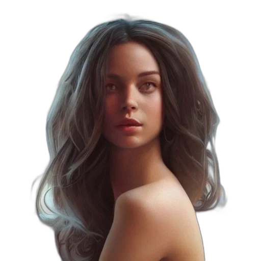 hair, face, crown, dress, photorealistic, oil painting, fantasy art, concept art transparent PNG cut-out