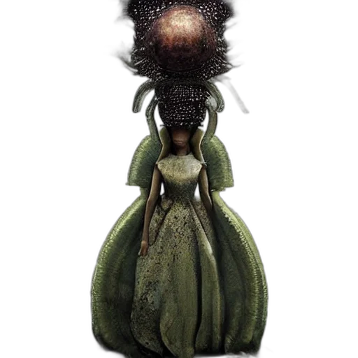 dress, crown, jewelry, hair, 3d render, concept art, fantasy art, photorealistic transparent PNG cut-out