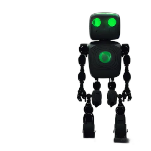 robot, staff, 3d render, concept art, broken, old, head, concept transparent PNG cut-out