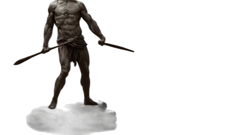sword, weapon, concept art, 3d render, fantasy art, photorealistic, roman, statue transparent PNG cut-out