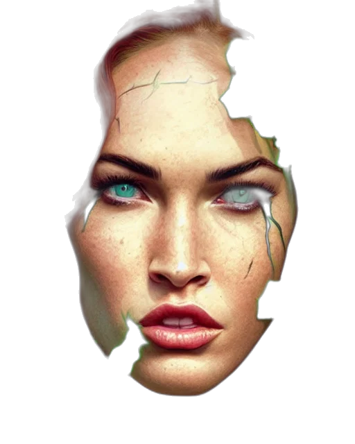 face, mask, crown, robot, 3d render, photorealistic, vaporwave, cyberpunk transparent PNG cut-out