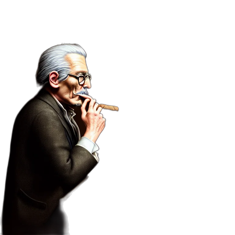 staff, face, concept art, photorealistic, pixel art, cartoon, fog, intricately transparent PNG cut-out