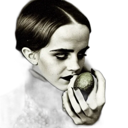 jewelry, food, face, hair, photorealistic, concept art, photograph, emma transparent PNG cut-out