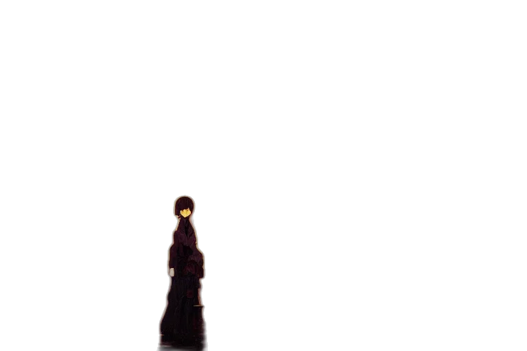 dress, robot, staff, creature transparent PNG cut-out