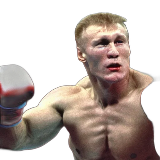 photorealistic, 3d render, pixel art, putin, ivan, drago, rocky, knocking transparent PNG cut-out