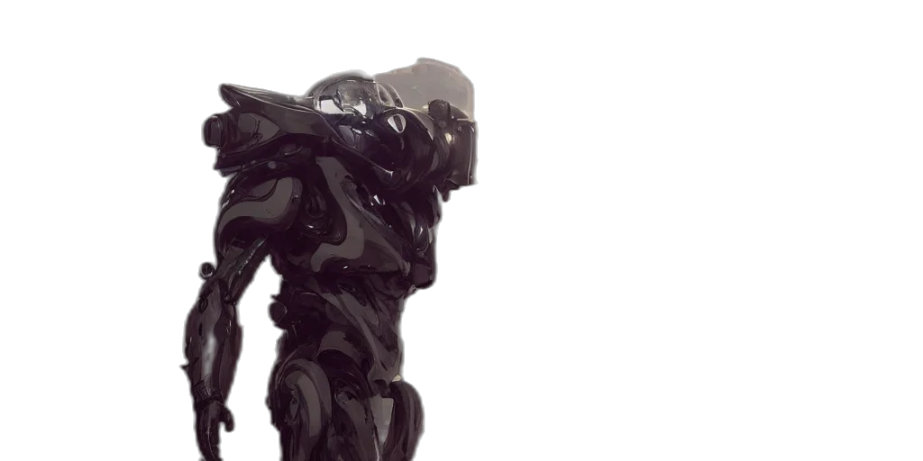 robot, creature, weapon, mask, concept art, cyberpunk, 3d render, comic book art transparent PNG cut-out