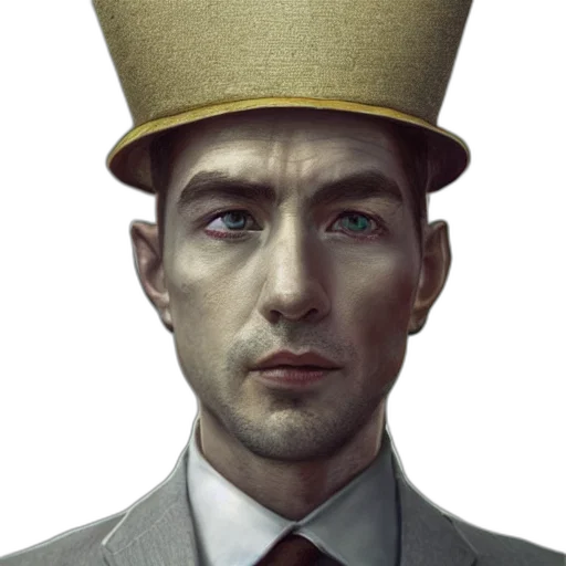 crown, hat, face, staff transparent PNG cut-out