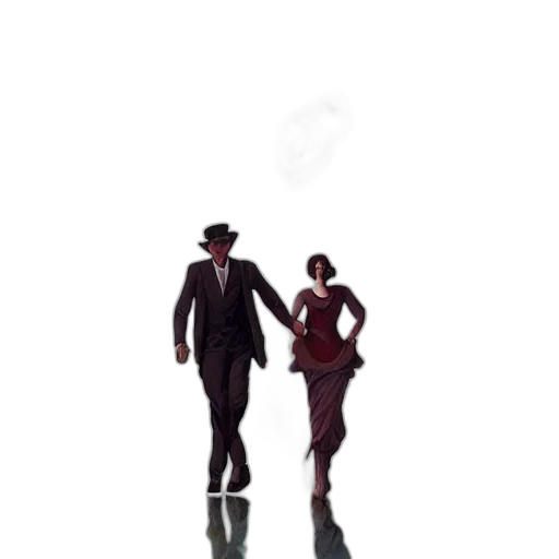 staff, dress, hat, umbrella, concept art, pixel art, comic book art, 3d render transparent PNG cut-out