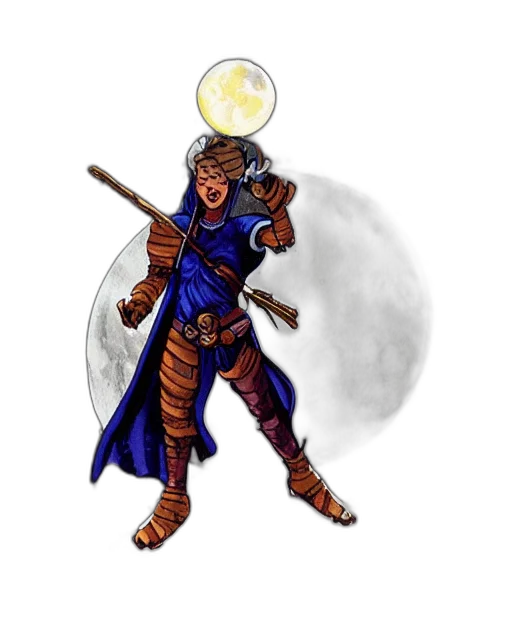 staff, sword, fantasy art, concept art, pixel art, comic book art, moon, themed transparent PNG cut-out