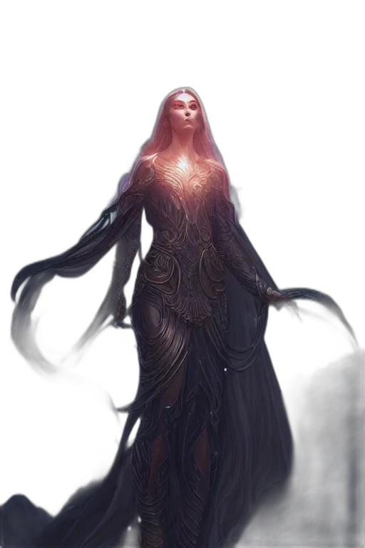 dress, creature, staff, fantasy art, concept art, comic book art, pixel art, fire transparent PNG cut-out