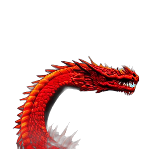 dragon, staff, animal, creature transparent PNG cut-out