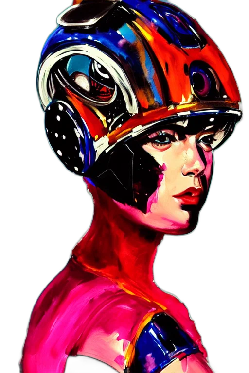 robot, face, mask, hat, cyberpunk, concept art, comic book art, watercolor transparent PNG cut-out