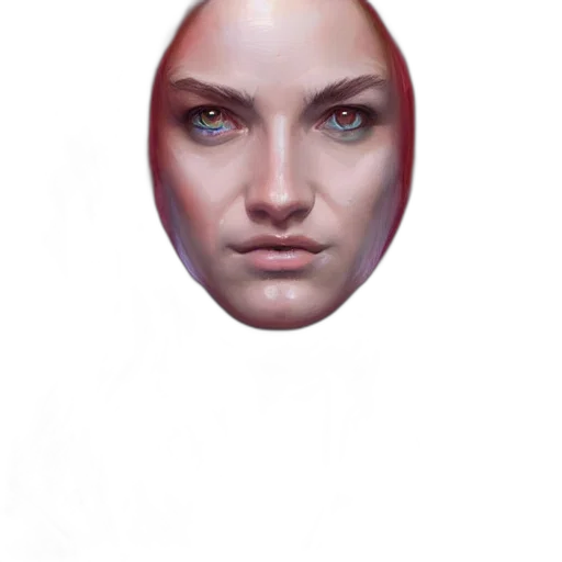 face, mask, robot, crown, photorealistic, 3d render, concept art, fantasy art transparent PNG cut-out