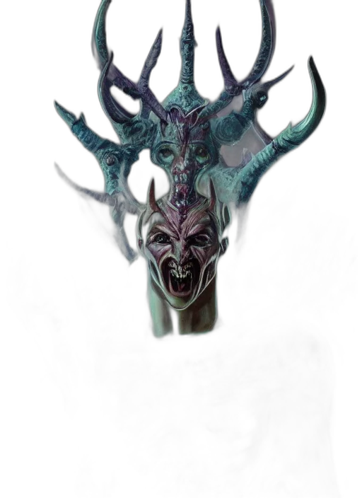 mask, creature, crown, face transparent PNG cut-out