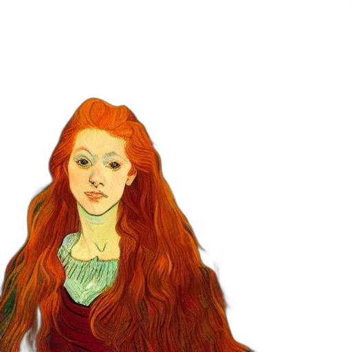 dress, hair, dragon, face transparent PNG cut-out