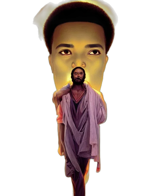 face, concept art, photorealistic, vaporwave, 3d render, stylish, vfx, drew transparent PNG cut-out