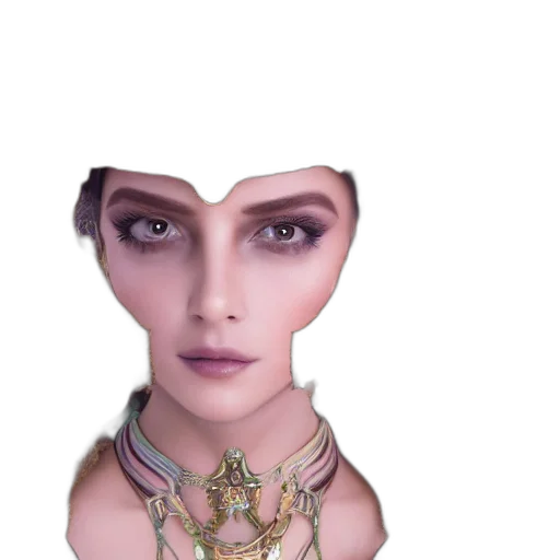 jewelry, face, crown, mask, 3d render, fantasy art, concept art, photorealistic transparent PNG cut-out