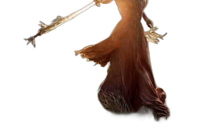 staff, hair, sword, weapon transparent PNG cut-out