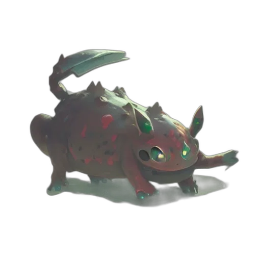 creature, dragon, animal, weapon, concept art, 3d render, fantasy art, pixel art transparent PNG cut-out