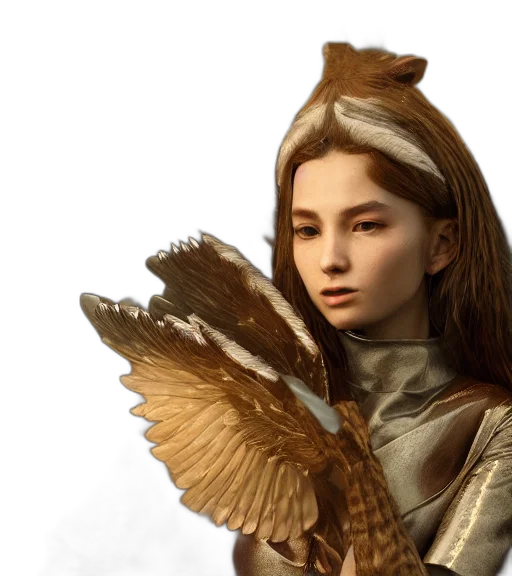 dragon, fantasy art, photorealistic, concept art, 3d render, golden, earth tones, olivia transparent PNG cut-out