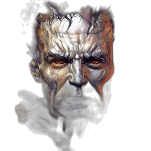 face, mask, creature, staff transparent PNG cut-out