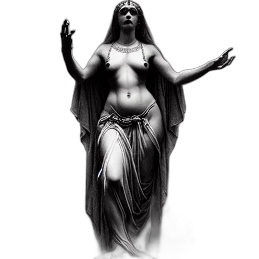 dress, creature, fantasy art, concept art, comic book art, pixel art, monochrome, marana transparent PNG cut-out