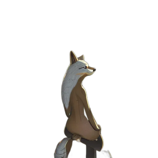 staff, animal, creature, robot, concept art, 3d render, fantasy art, watercolor transparent PNG cut-out