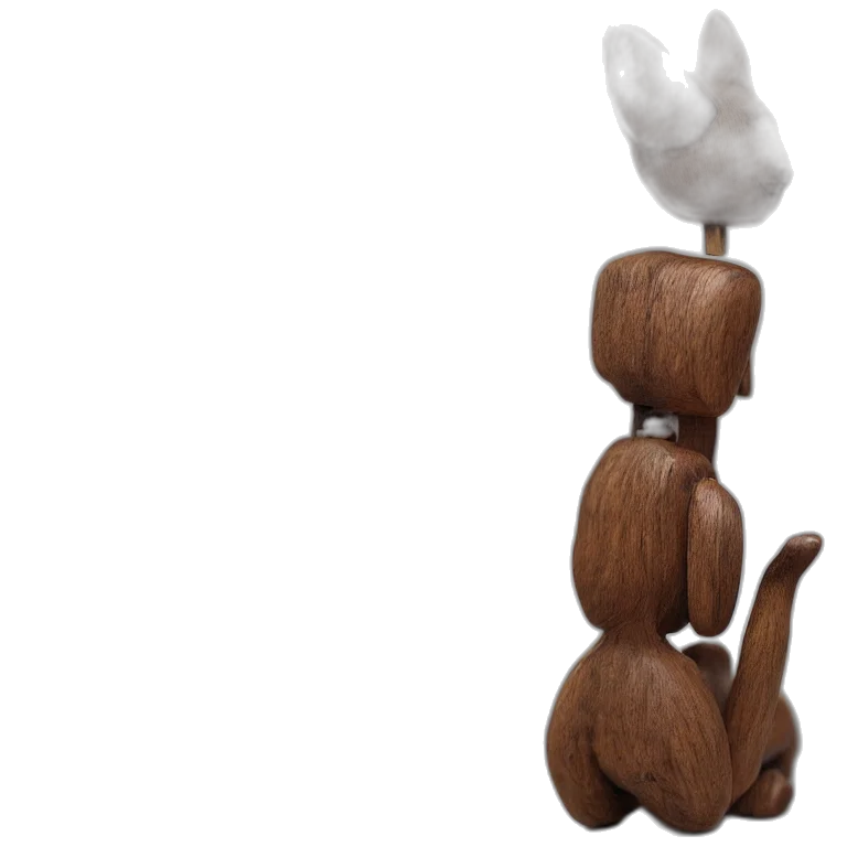 furniture, hair, jewelry, staff, 3d render, realistic, wooden, sculpture transparent PNG cut-out